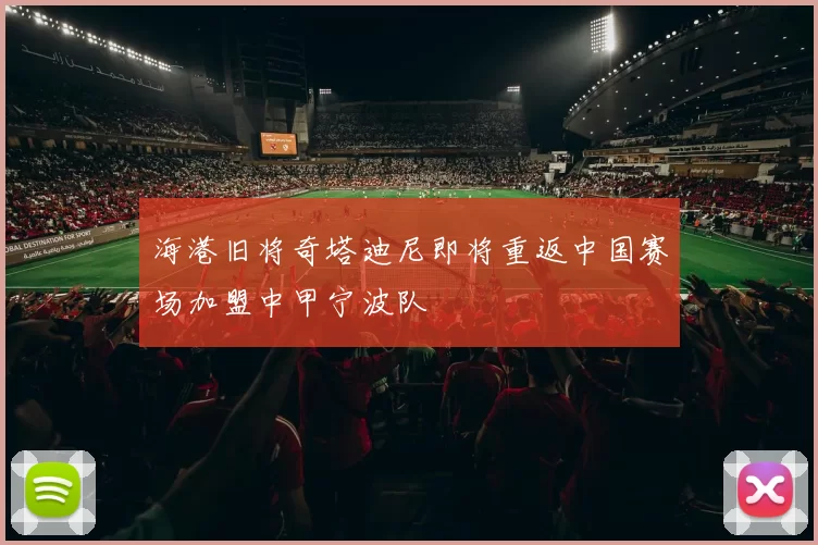 海港旧将奇塔迪尼即将重返中国赛场加盟中甲宁波队